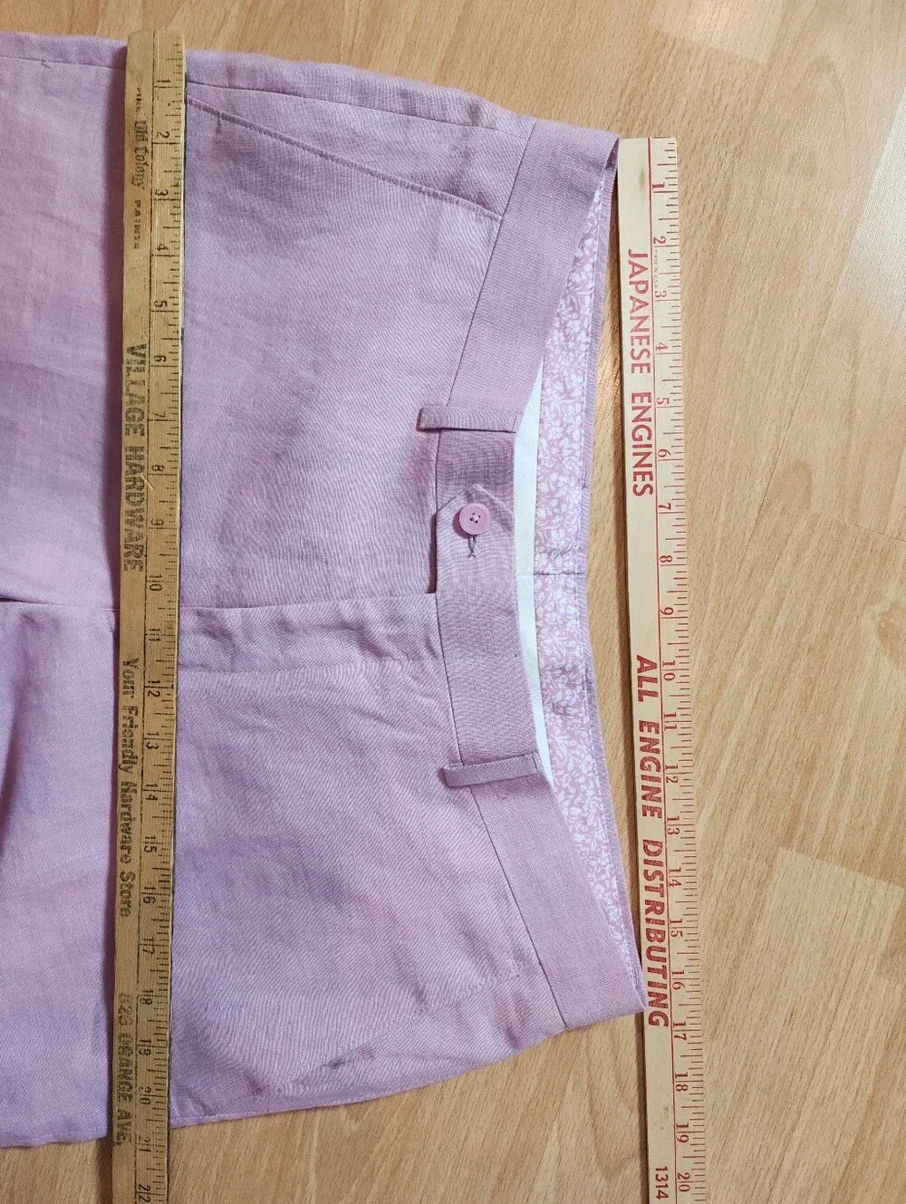 33x32 100% Linen Pink Pants Bar lll Men's Size 33 Slacks Dress Pants Breathable